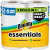 image:imageBounty Essentials SelectASize Paper Towels White 2 Triple Rolls  6 Regular Rolls Packaging May Vary2 Rolls  162 Sheets