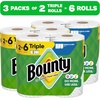 image:imageBounty SelectASize Paper Towels White 6 Triple Rolls  18 Regular Rolls 3 Packs of 2White