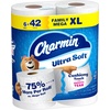 image:imageCharmin Ultra Soft Cushiony Touch Toilet Paper 24 Family Mega  123 Regular Rolls White6 Rolls 364 Sheets