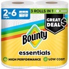 image:imageBounty Essentials SelectASize Paper Towels White 2 Triple Rolls  6 Regular Rolls Packaging May Vary2 Rolls  162 Sheets