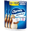 image:imageCharmin Ultra Soft Cushiony Touch Toilet Paper 24 Family Mega  123 Regular Rolls White30 Rolls 267 Sheets