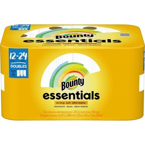 image:imageBounty Essentials SelectASize Paper Towels White 2 Triple Rolls  6 Regular Rolls Packaging May Vary12 Rolls