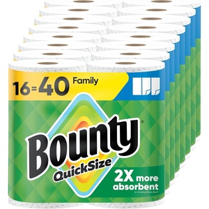 image:imageBounty QuickSize Paper Towels White 8 Family Triple Rolls  27 Regular Rolls16 Rolls 107 Sheets