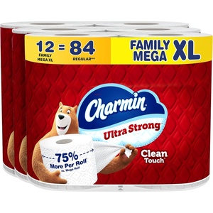image:imageCharmin Ultra Strong Clean Touch Toilet Paper 24 Family Mega Rolls  120 Regular Rolls12 Rolls 385 Sheeet