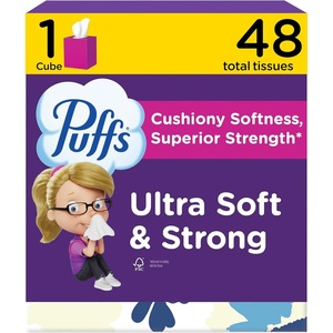 image:imagePuffs Facial Tissue Ultra Soft NonLotion 10 Cube Boxes 56 Facial Tissues per Box Allergies and Colds Packaging May Vary48 Count Pack of 1