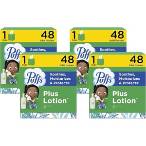 image:imagePuffs Facial Tissues Plus Lotion 10 Cube Boxes 56 Facial Tissues per Box Allergies and Colds Packaging May Vary Packaging May Vary48 Count Pack of 4
